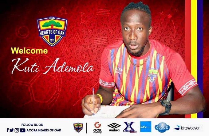 OFFICIAL: Hearts Of Oak sign Nigerian striker Ademola Kuti