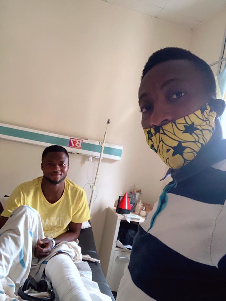 Felix Annan visits Osei Kwame after successful surgery