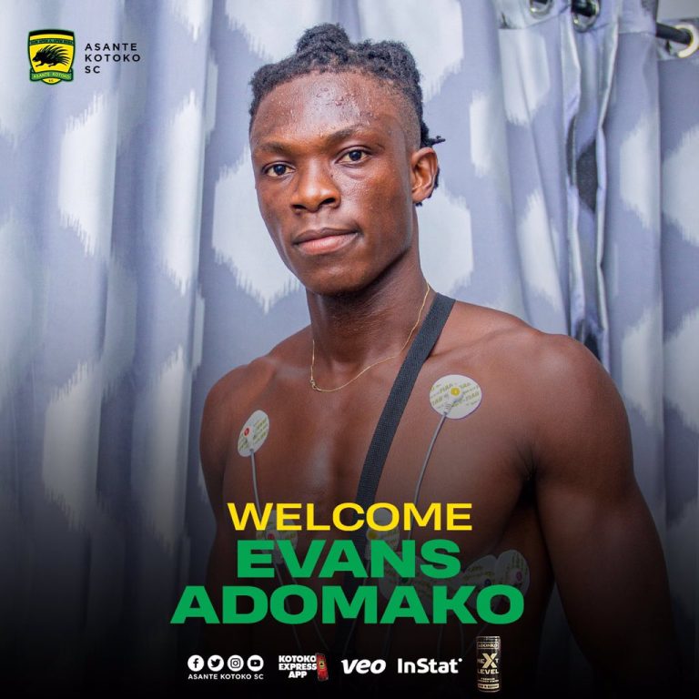 Asante Kotoko announce capture of  Evans Adomako