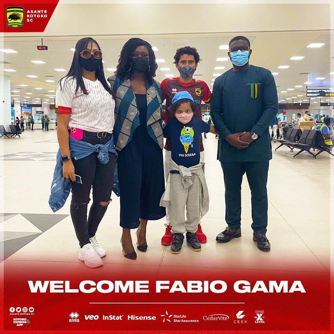 Brazilian star Fabio Gama arrives in Ghana to begin Asante Kotoko career