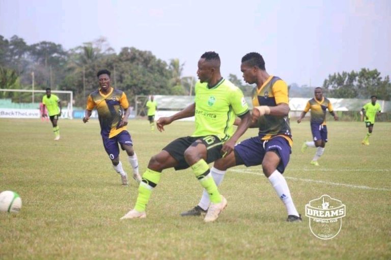 2020/21 GPL: Match Report: Two late second-half goals earn Dreams FC win against Ebusua Dwarfs