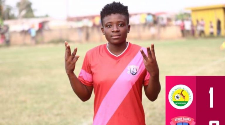 Women’s League: Felicity Asante’s hat-trick powers  Berry Ladies FC to victory against Soccer Intellectuals