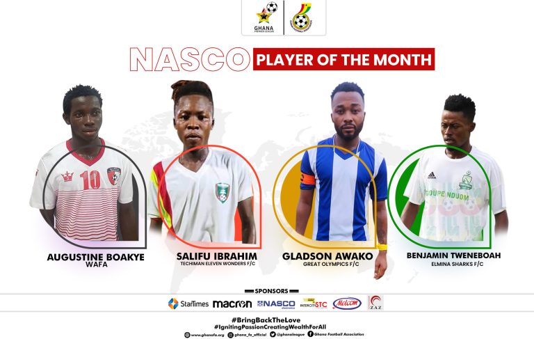 GFA announce four-man shortlist for NASCO Player of the Month -December