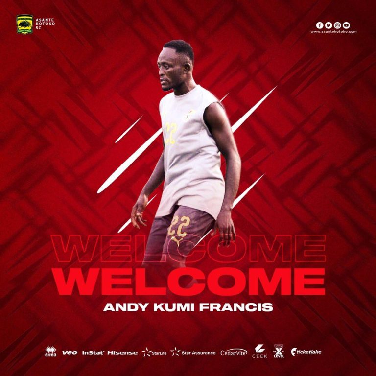 Asante Kotoko announce signing youngster Andy Kumi Francis