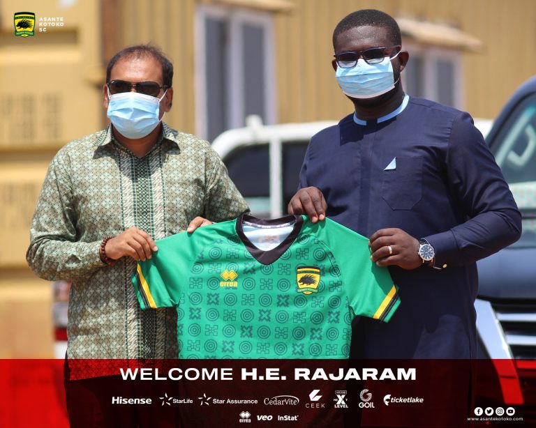 Indian High Commissioner to Ghana visits Asante Kotoko at their Adako Jachie Training Complex