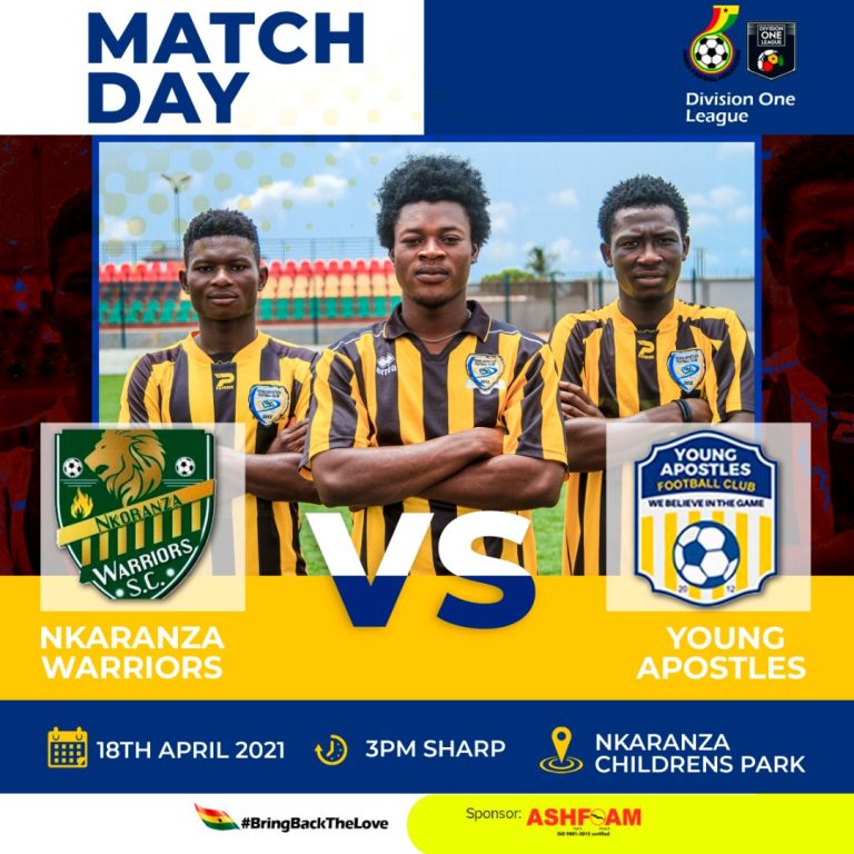 Nkoranza Warriors Vs Young Apostles – Preview, Venue and Kick-Off Time