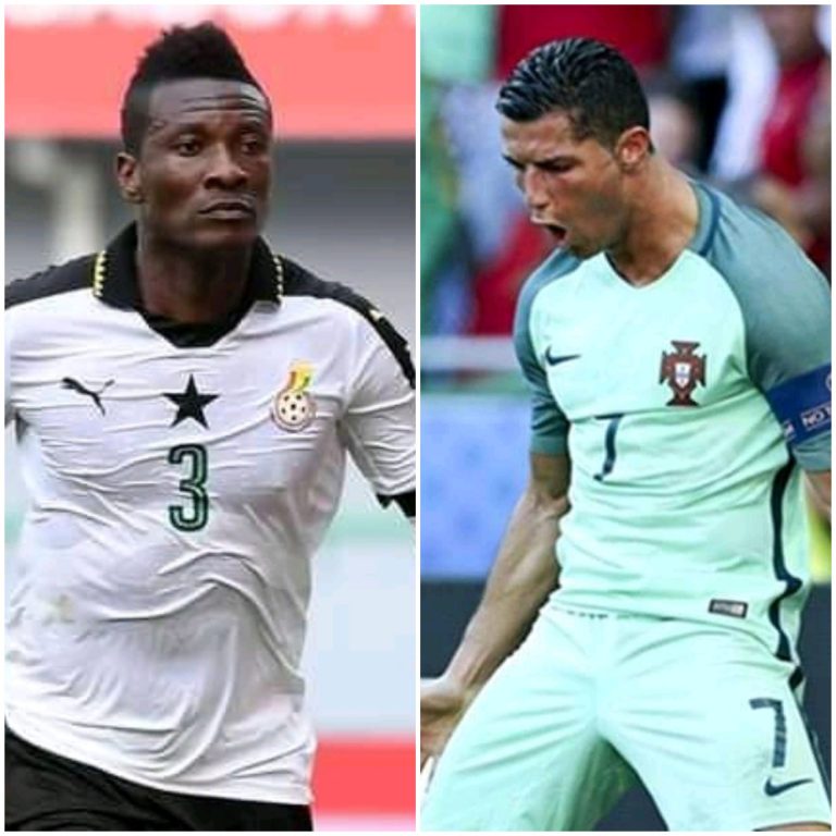 Cristiano Ronaldo equals Asamoah Gyan’s record of scoring in 9 consecutive international tournaments