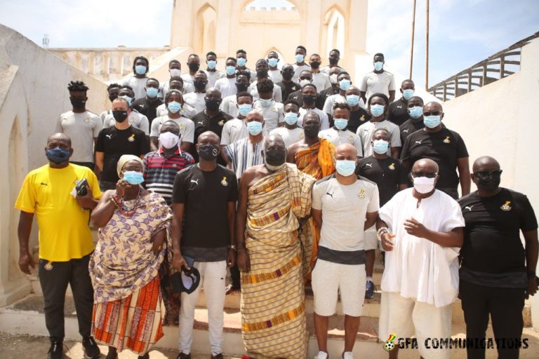 Black Stars Pay A Courtesy Call onto Omanhene Of Oguaaman Traditional Area Ahead Of The Ivory Coast Friendly
