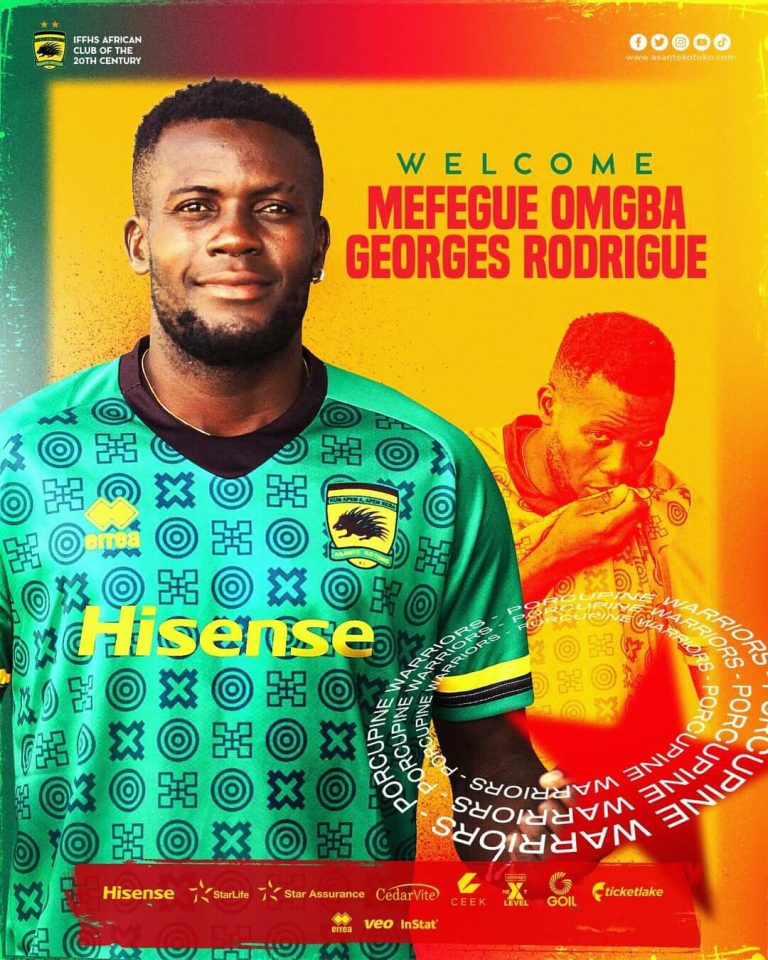 Kumasi Asante Kotoko Confirm George Mefegue Omgba As New Signing.
