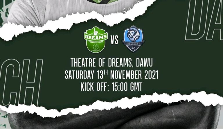 GPL: Dreams FC and Accra Lions FC announce starting line-ups