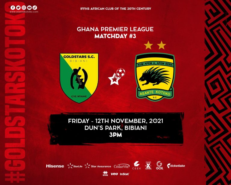 Match Preview: Inspired Gold Stars host leaders Asante Kotoko at Dun’S Park today