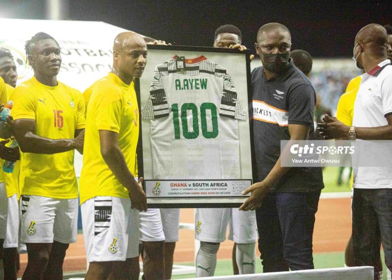 Ghana captain  Andre Ayew honoured on his 100th appearance