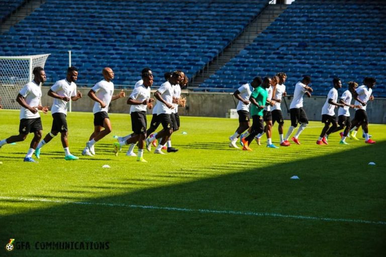 PICTURES: Black Stars train at Orlando Stadium for Ethiopia clash