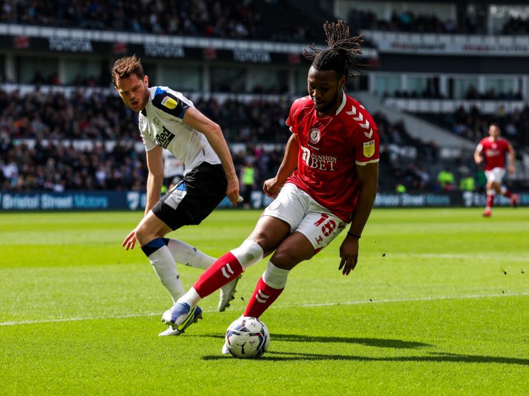 Ghanaian striker Antoine Semenyo on target as Bristol City beat Derby County in Championship