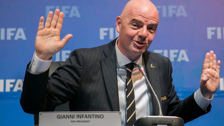 FIFA boss Gianni Infantino congratulates GPL champions Asante Kotoko