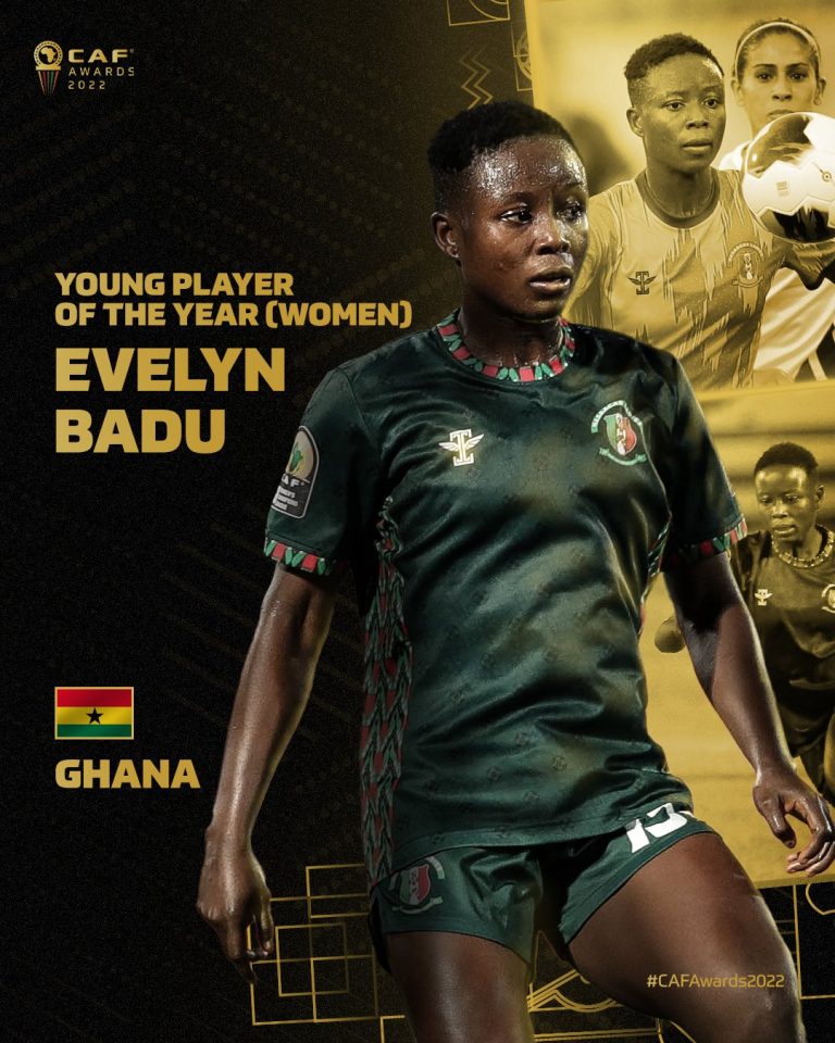 2022 CAF Awards: Ghanaian youngster Evelyn Badu scoops two big awards