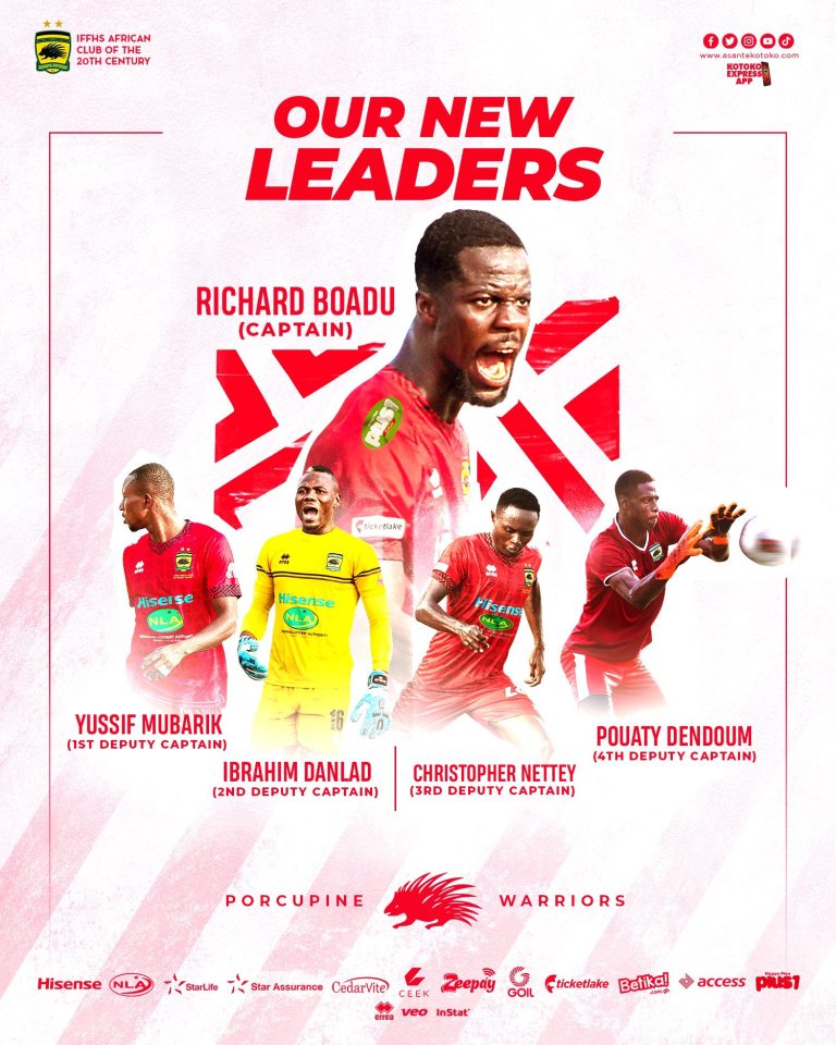 Richard Boadu named new Asante Kotoko captain