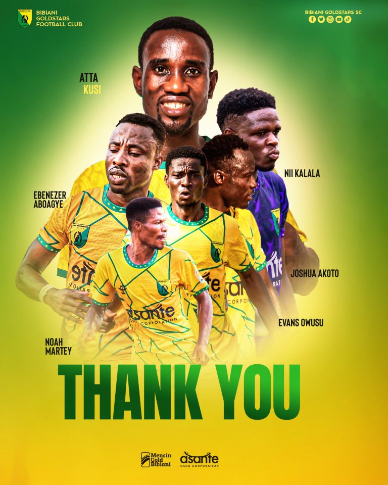 GoldStars release six players including two former Kotoko defenders; Check the full list