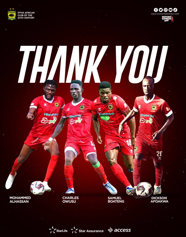 Asante Kotoko officially terminate contracts of four players – (Check them out)