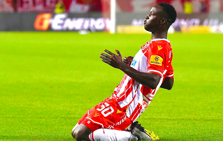 Osman Bukari scores in Red Star Belgrade win over FK Spartak Subotica