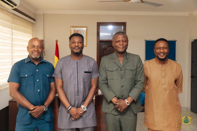 Sports and Recreation Minister meets Asamoah Gyan to discuss grassroot football development