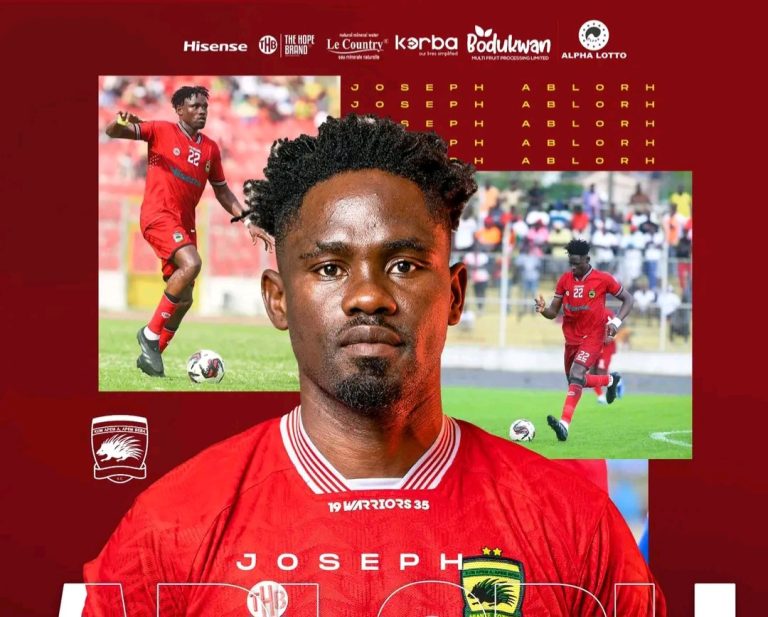 OFFICIAL: Asante Kotoko part ways with centre back Joseph Ablorh
