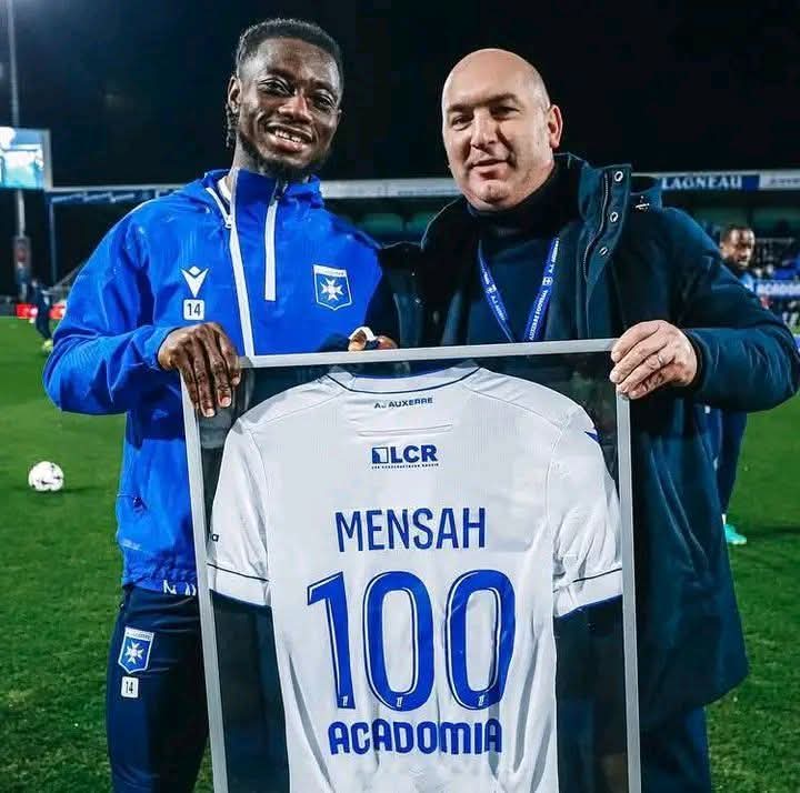 Gideon Mensah Reaches Historic 100 Games For Auxerre