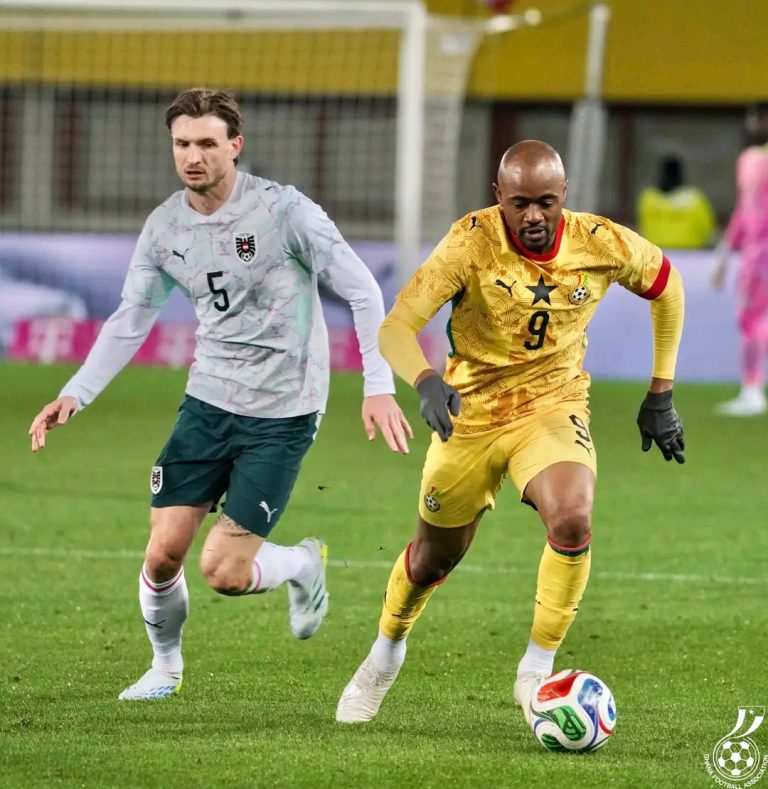 Jordan Ayew’s strike not enough as Austria thrash Ghana in Vienna