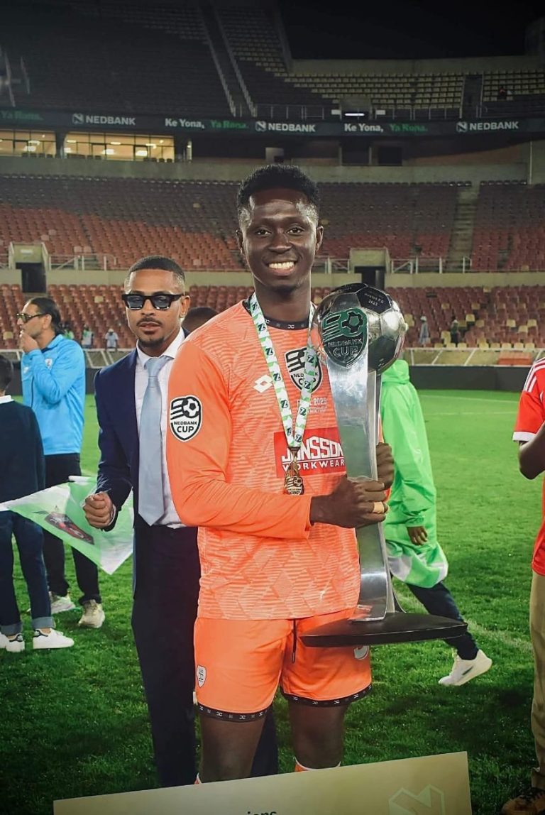 Goalkeeper Frederick Asare wins first trophy in South Africa